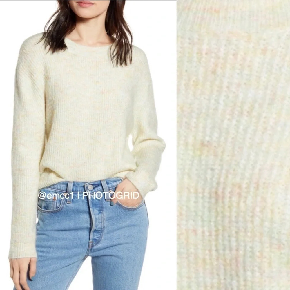 BP Nordstrom Marl Knit Pullover Sweater Pastel M